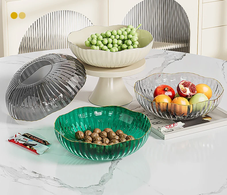 Transparent Fruit Plate, Household Plate, Living Room Display Plate, Transparent Fruit Plate, Ktv Candy and Snack Display Plate, Festive Plate