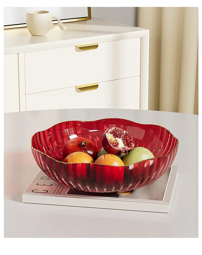 Transparent Fruit Plate, Household Plate, Living Room Display Plate, Transparent Fruit Plate, Ktv Candy and Snack Display Plate, Festive Plate