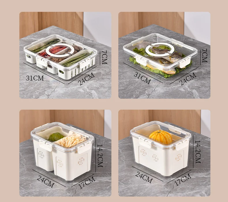 Seasoning Fresh-keeping Plastic Kitchen Sealed Box Spice Storage Box Food Grade Format Transparent Cereal Seasoning