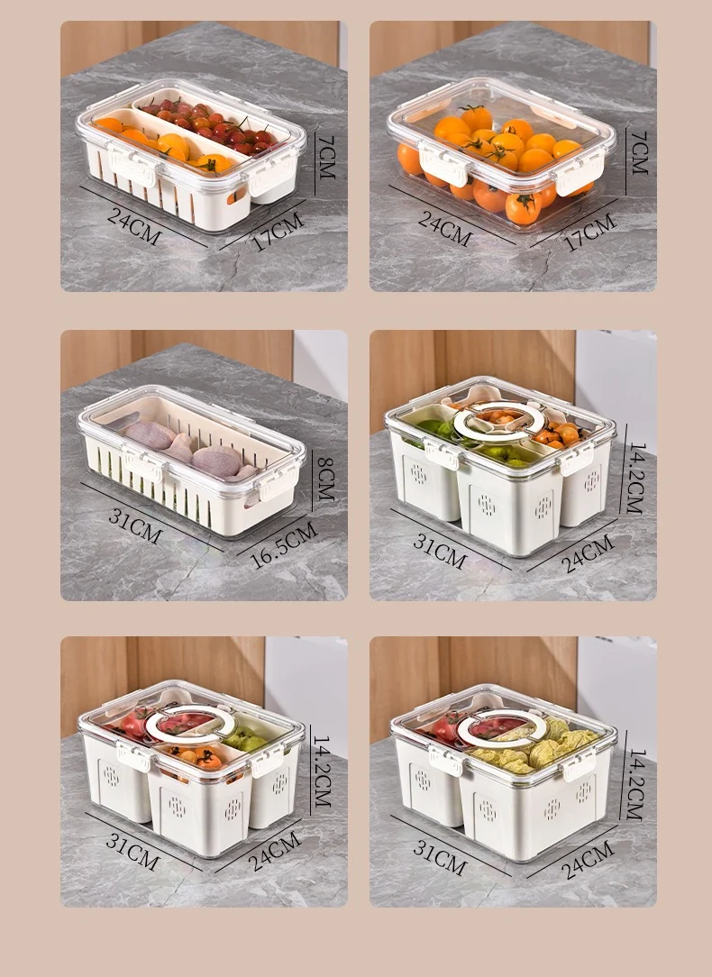 Fresh-Keeping Box Plastic Storage Thickeneded Refrigerator Dust-Proof Finishing Household Artifact Special Kitchen New Plastic Box