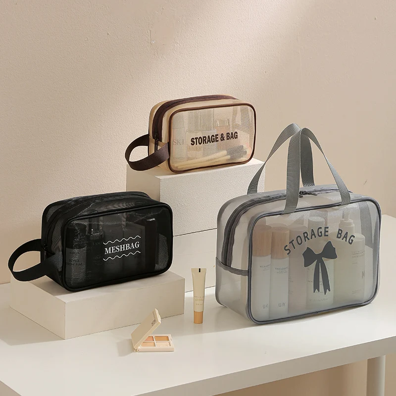 Bath Bag, Satchel Basket, Toiletry Bag, Men's Toothbrush Supplies, Mesh Bath Bag, Travel Swimming Storage, Waterproof