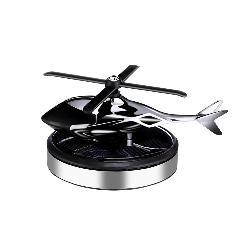 Solar rotating helicopter car ornaments aircraft aromatherapy center console cross-border car odor removal perfume supplies