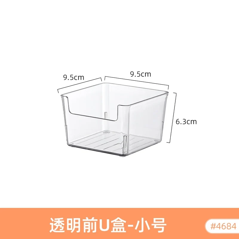 Multi-size Transparent Refrigerator Storage Box Snacks and Sundries Storage Box Cosmetic Finishing Multifunctional Transparent Superposable