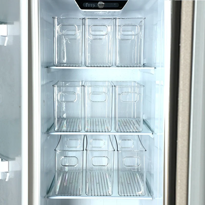 Multi-size Transparent Refrigerator Storage Box Snacks and Sundries Storage Box Cosmetic Finishing Multifunctional Transparent Superposable