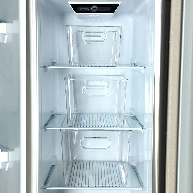 Multi-size Transparent Refrigerator Storage Box Snacks and Sundries Storage Box Cosmetic Finishing Multifunctional Transparent Superposable