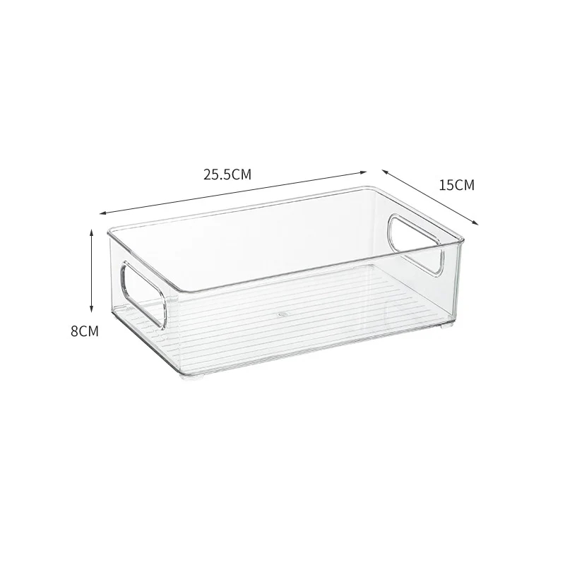 Multi-size Transparent Refrigerator Storage Box Snacks and Sundries Storage Box Cosmetic Finishing Multifunctional Transparent Superposable
