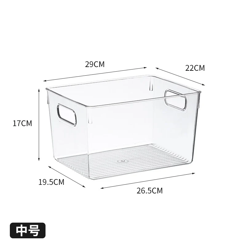 Multi-size Transparent Refrigerator Storage Box Snacks and Sundries Storage Box Cosmetic Finishing Multifunctional Transparent Superposable