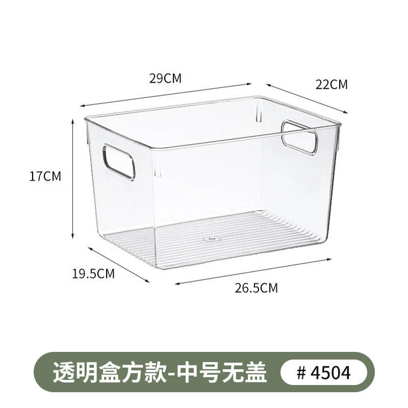 Multi-size Transparent Refrigerator Storage Box Snacks and Sundries Storage Box Cosmetic Finishing Multifunctional Transparent Superposable
