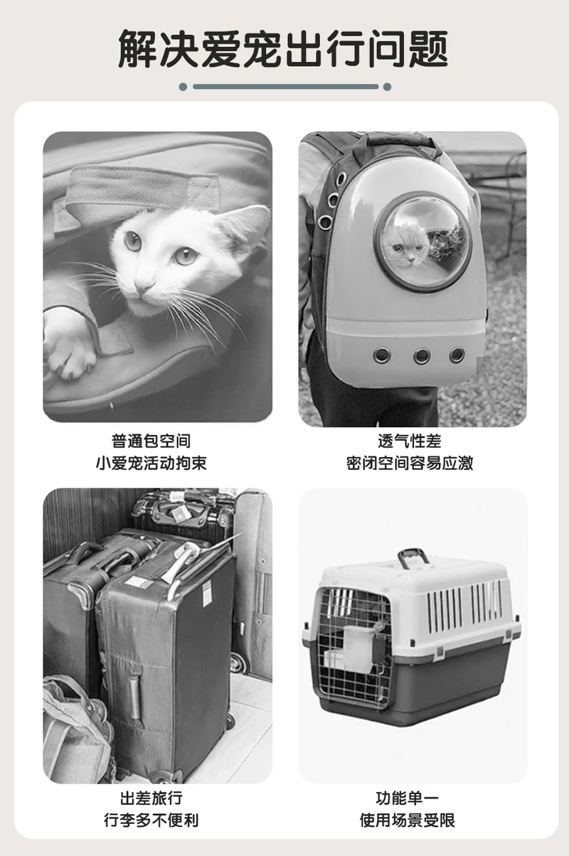 Cross-border Cat Bag Outgoing Portable Pet Bag Large Capacity Pet Space Capsule Cat and Dog Box Shoulder Cat Outgoing Bag
