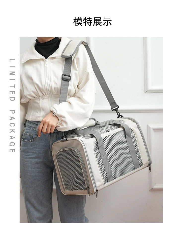 Cat Bag Outgoing Portable Large Capacity Breathable Cat Car Cage Cat Cage Dog Bag Portable Crossbody Foldable Pet Bag