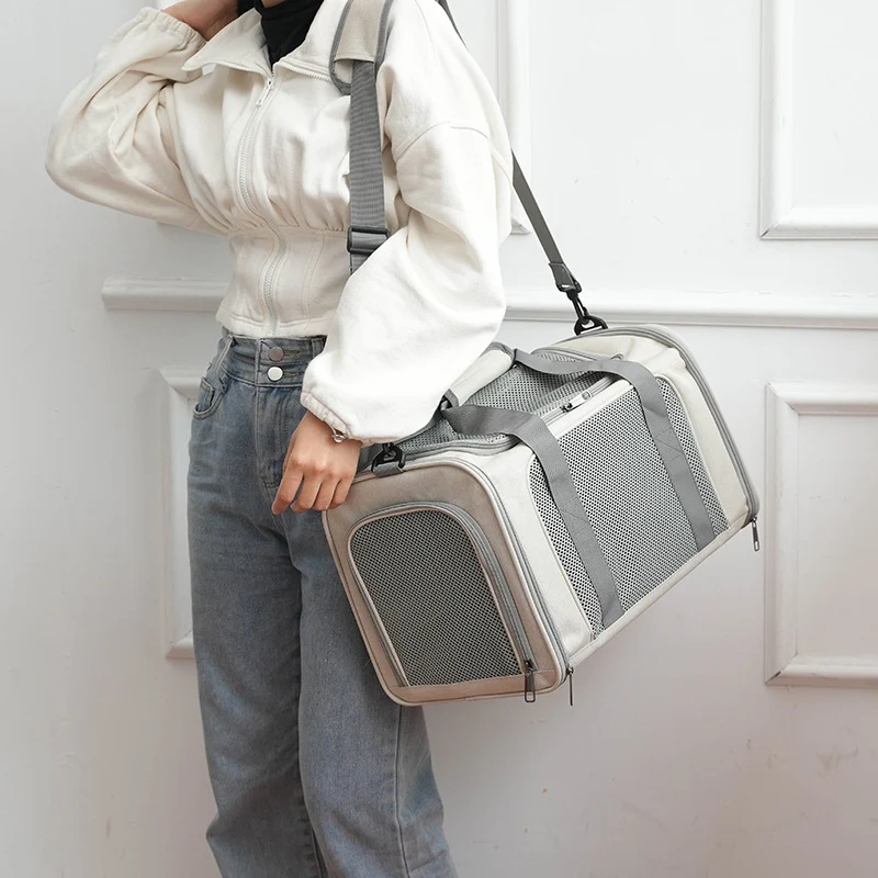 Cat Carrier for Outings, Sterilization, Portable, Large Capacity, Breathable, Cat Car Cage, Cat Cage, Dog Carrier, Handheld, Crossbody, Foldable Pet