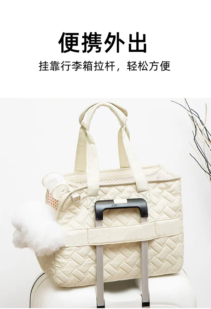 Cat Bag Outgoing Portable Breathable Shoulder Breathable Small Dog Bag Portable Lightweight Canvas Cat Pet Crossbody Backpack