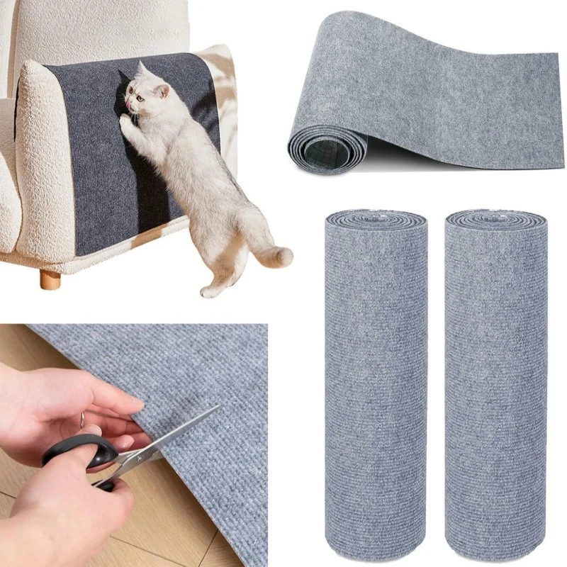 Cross-border Trimmable Self-adhesive Carpet Mat Suitable for Cat Tree Rack Furniture Step Cat Grab Column Covering Pet Supplies