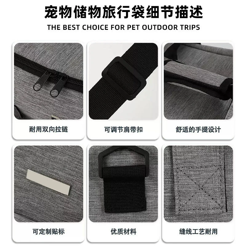 Large-Capacity Dog Food and Cat Food Backpack, Pet Travel Bag, Foldable Snack Bag, Dog Bag, Cat Bag, Portable Cross-Body Bag