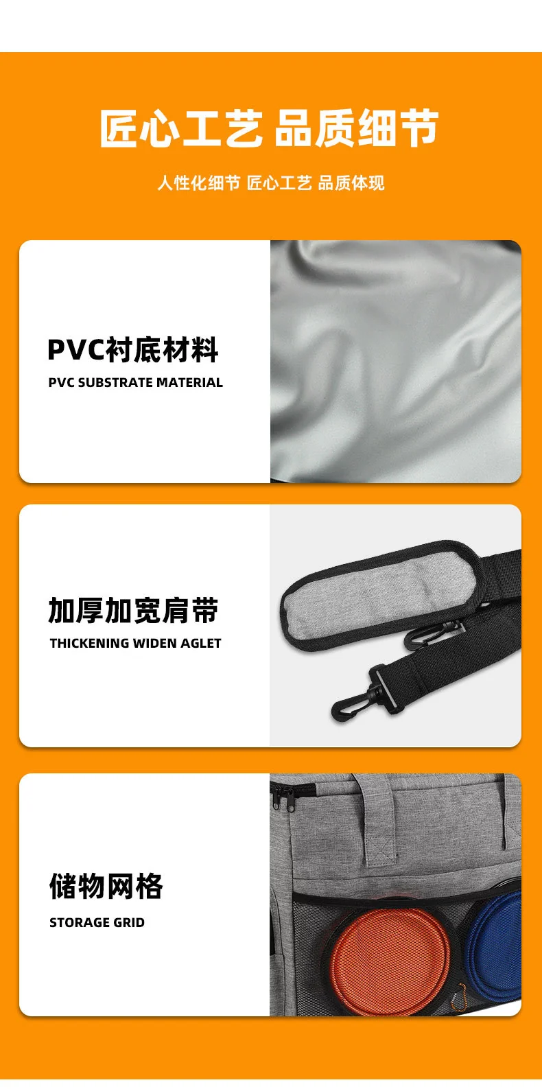 Large-Capacity Dog Food and Cat Food Backpack, Pet Travel Bag, Foldable Snack Bag, Dog Bag, Cat Bag, Portable Cross-Body Bag