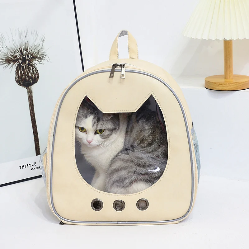 Pet Supplies Cat Carrier Backpack, Space-Style Bag, Light Transparent Pet Carrier, Comfortable and Breathable Cat Backpack, Large Capacity