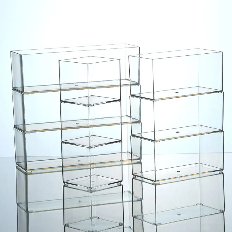 Desktop Storage Box Drawer Built-in Partition Transparent Acrylic Narrow Long Rectangular Cosmetic Workstation Kitchen