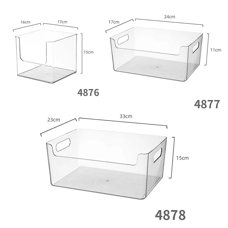Desktop Storage Box Drawer Built-in Partition Transparent Acrylic Narrow Long Rectangular Cosmetic Workstation Kitchen