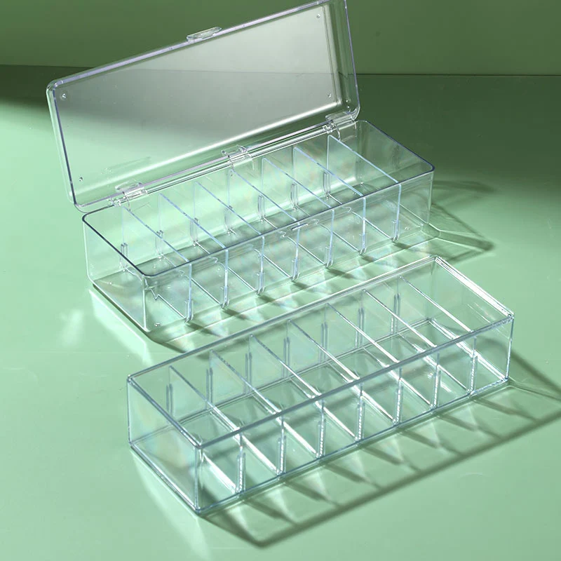 Desktop Storage Box Drawer Built-in Partition Transparent Acrylic Narrow Long Rectangular Cosmetic Workstation Kitchen