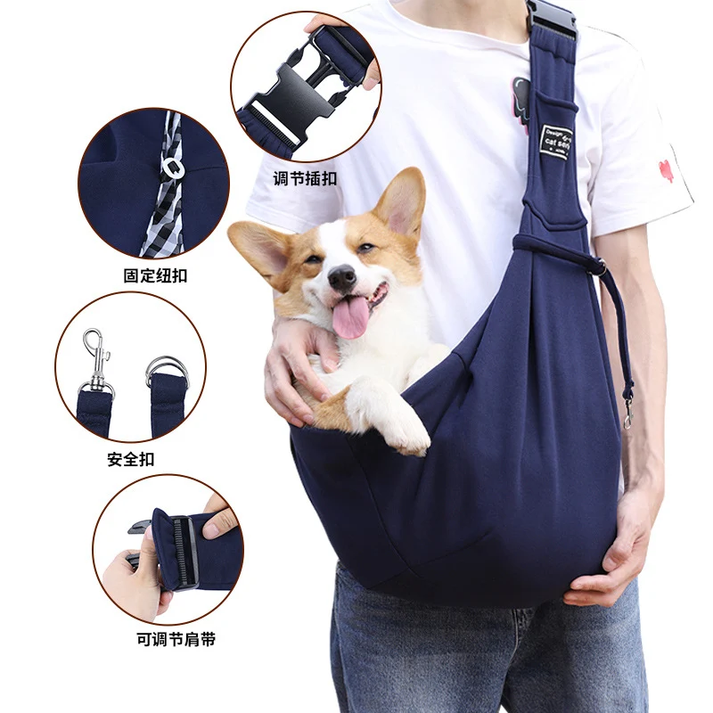 New Amazon Folding Dog Backpack Breathable Pet Outgoing Bag Pet Bag Shoulder Crossbody Cat Bag Wholesale