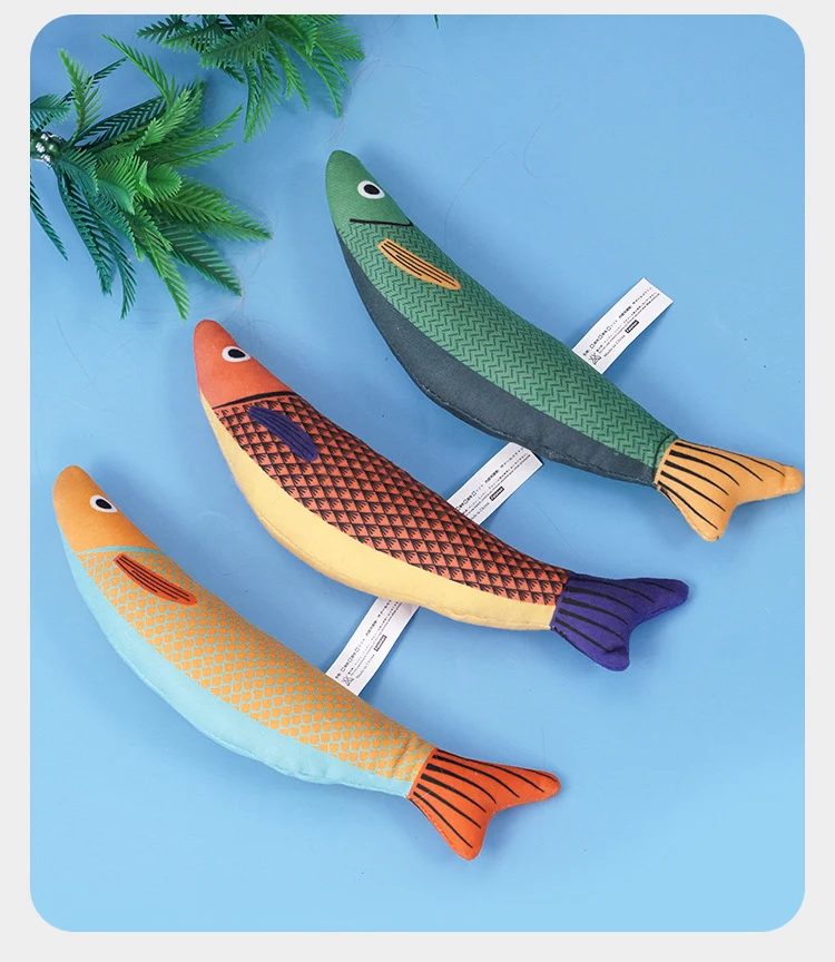 Cat Toy Fish Simulation Mint Self-Entertainment Boredom Relief Chew-Resistant Teasing Cat Stick Kitten Pet Supplies