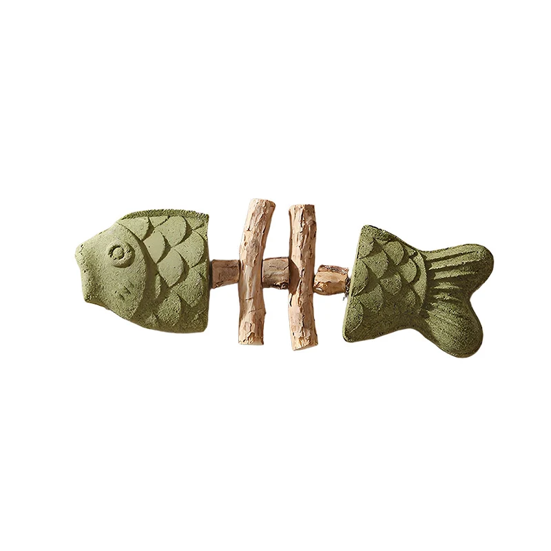 Cat Toy Fish Simulation Mint Self-Entertainment Boredom Relief Chew-Resistant Teasing Cat Stick Kitten Pet Supplies