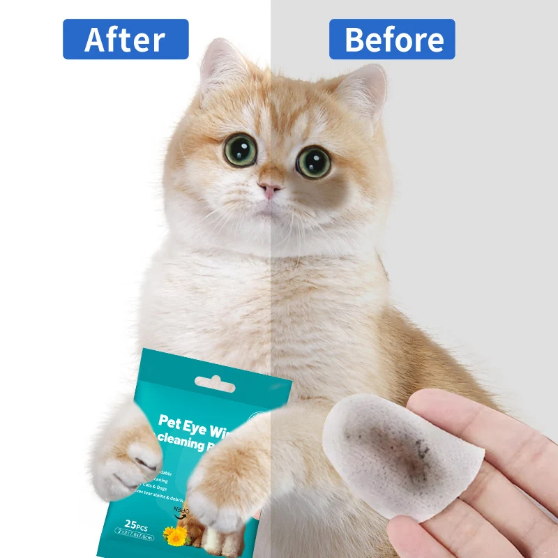 Foreign Trade Cross-Border Pet Tear Stain Wipes Pet Supplies Tear Stain Removal Cleaning Wet Wipes Cat Eye Tear Stain Removal