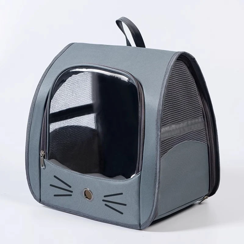 Cross-Border Backpack Cat Bag, Transparent and Visible, Portable Pet Supplies for Outings, Large-Capacity Space Capsule Backpack, Breathable and Lightweight