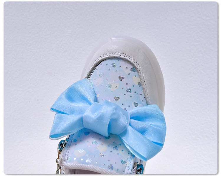 Spring and Autumn New Girls Princess LED Lighting Small and Medium Girls Casual Bow Sports Soft Sole Shoes Factory Outlet