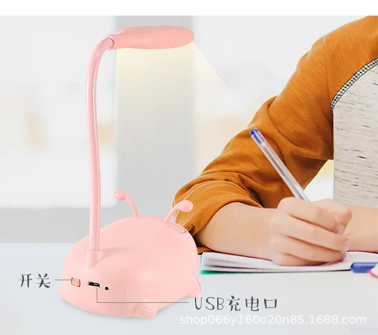 Factory direct creative cute girl heart mini small table lamp led bedroom bedroom bedside eye protection night light