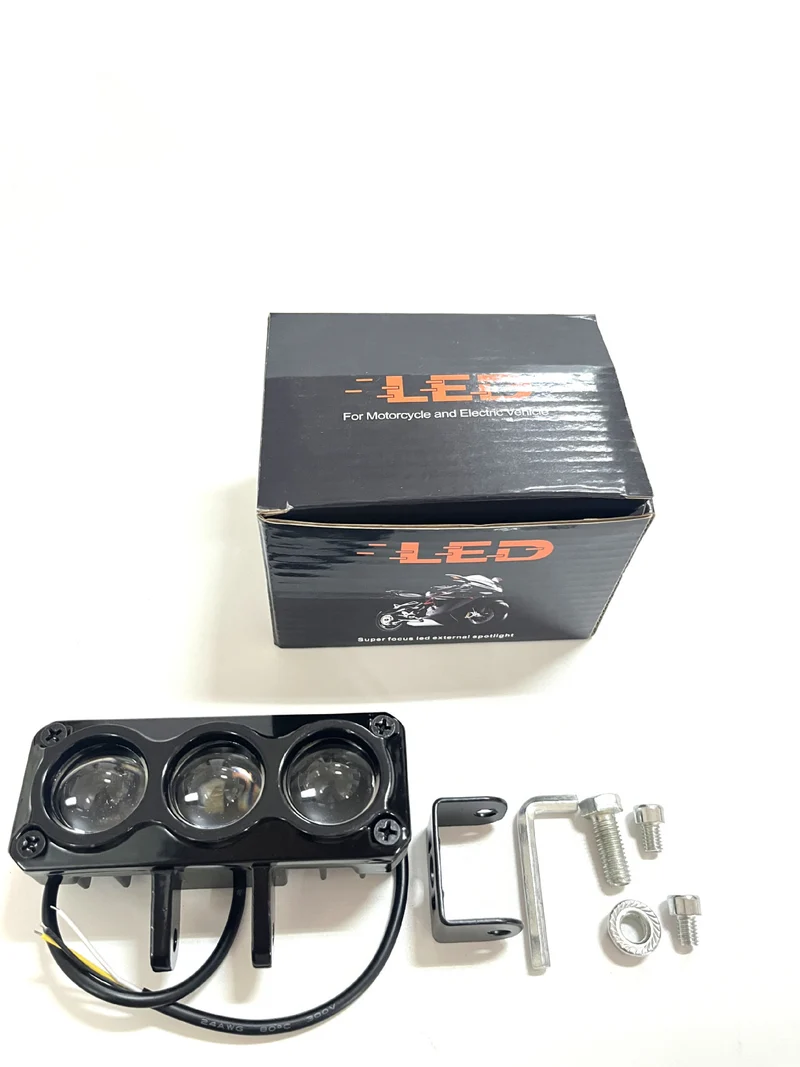Electric car light super bright LED strong light motorcycle lens headlight shop street light tricycle battery car super bright spot light