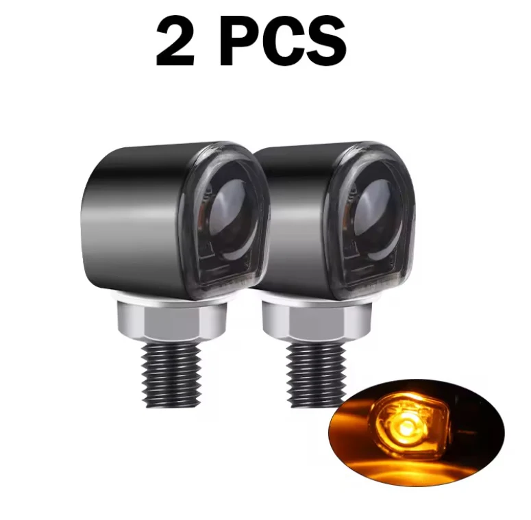 Harley Motorcycle Modified Retro Metal Led Turn Signal Hidden Finger Light Mini Direction Light 12V Indicator Light
