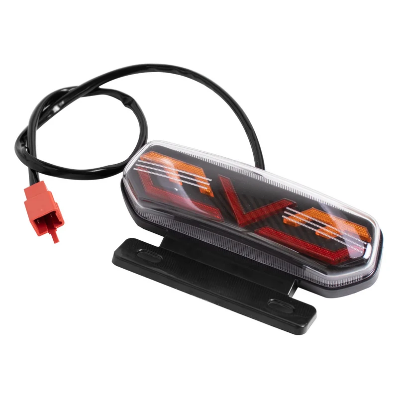 Factory wholesale electric car motorcycle tail light assembly 12V with bracket LED horse racing three-in-one driving tail light