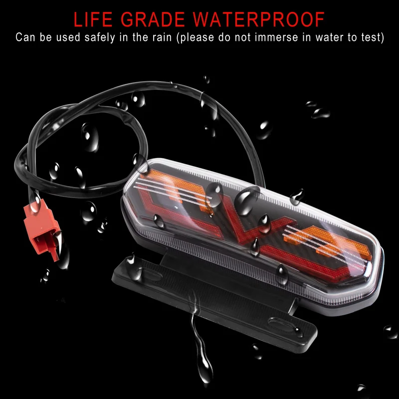 Factory wholesale electric car motorcycle tail light assembly 12V with bracket LED horse racing three-in-one driving tail light