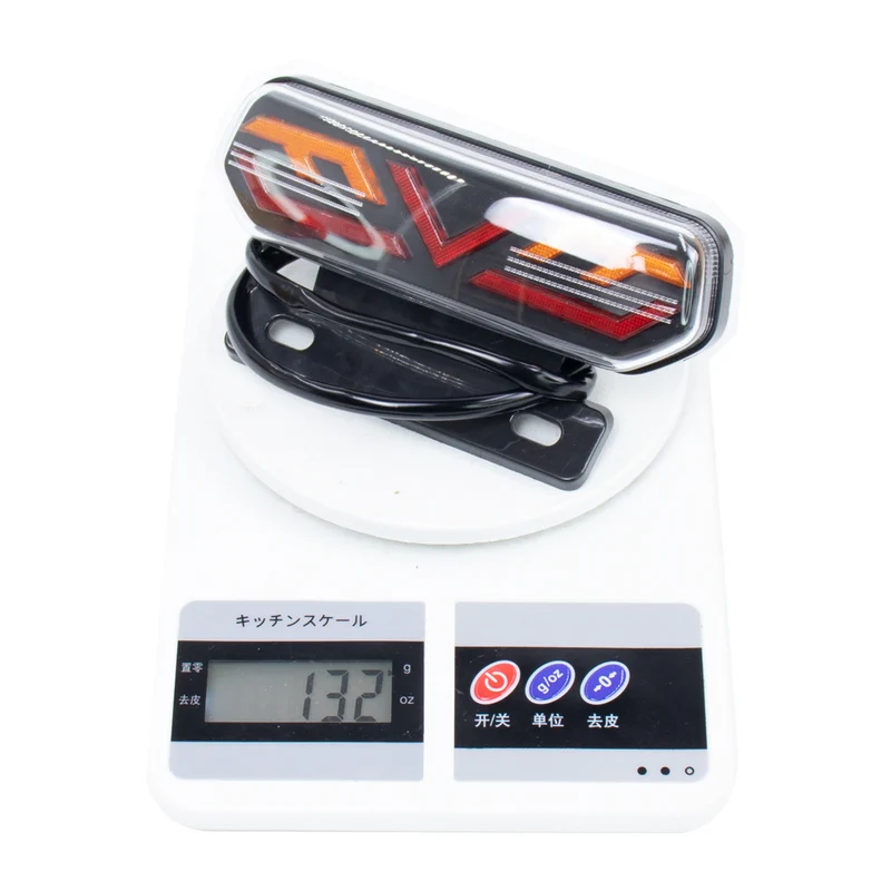 Factory wholesale electric car motorcycle tail light assembly 12V with bracket LED horse racing three-in-one driving tail light