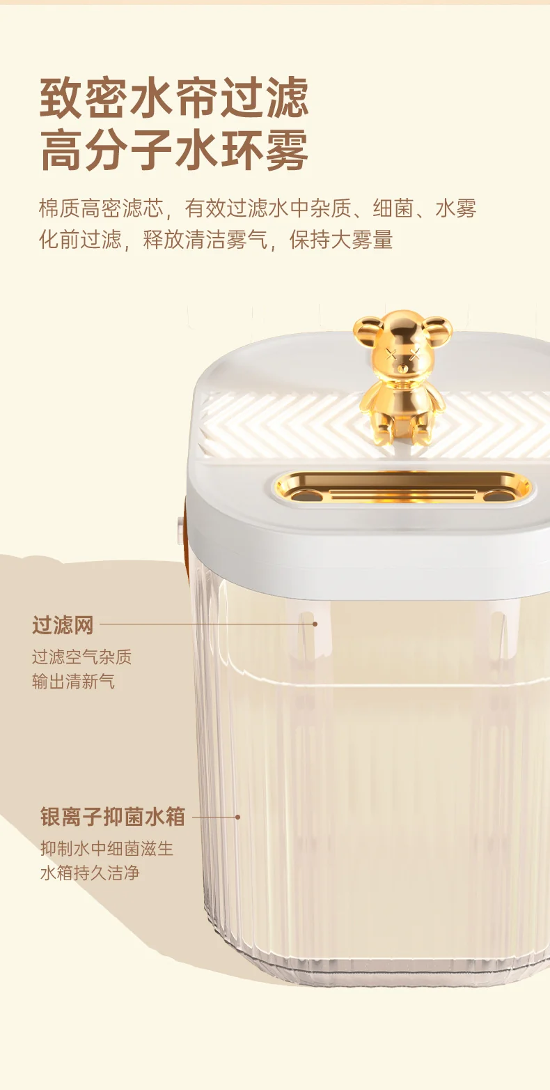 Cross-Border Desktop Humidifier for Home Bedroom Extra Large Capacity Ambient Light Double Nozzle Extra Large Mist Volume Sprayer Dropshipping