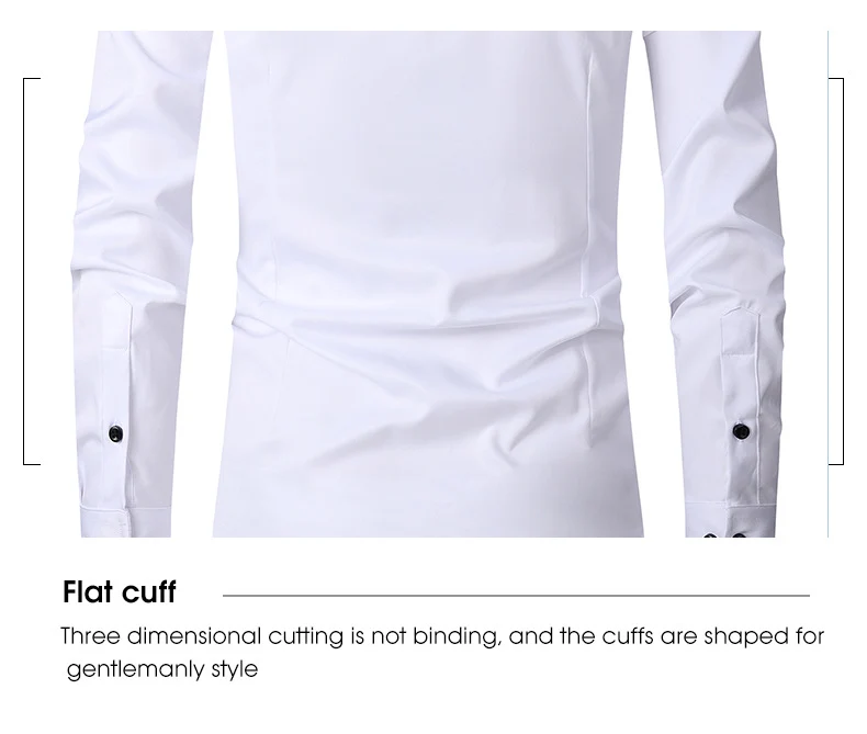 Solid Color Amazon Stretchy Plus-Size Men's Long-Sleeve Shirt, Men's Fashion Shirt, Slim Fit Outerwear
