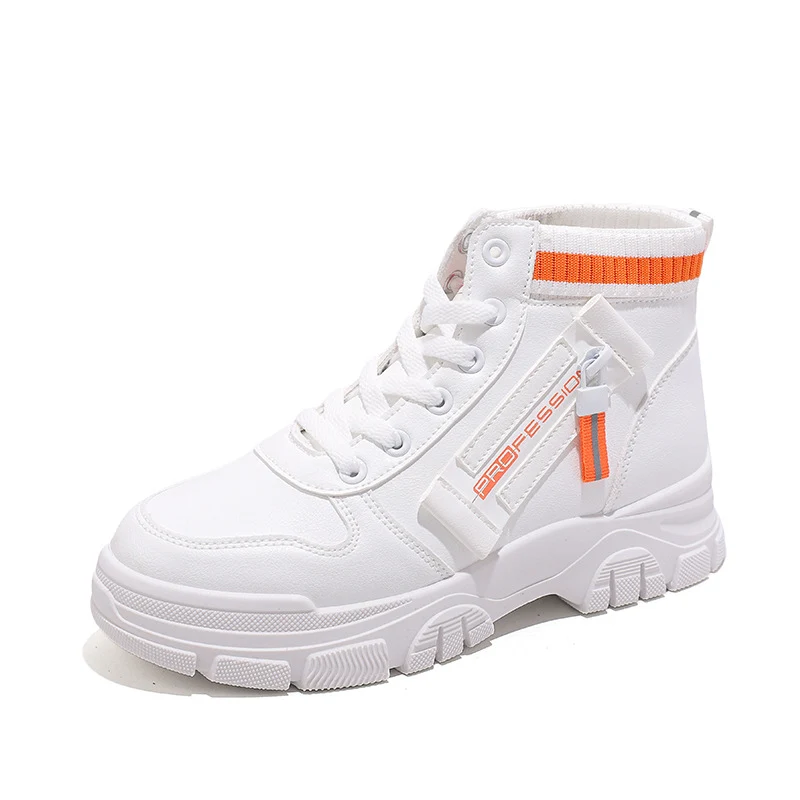 High-Top White Sneakers for Women 2026 Autumn Trendy Shoes Student Korean Style Versatile New Sneakers Sports Shoes Women's Shoes Qr522
