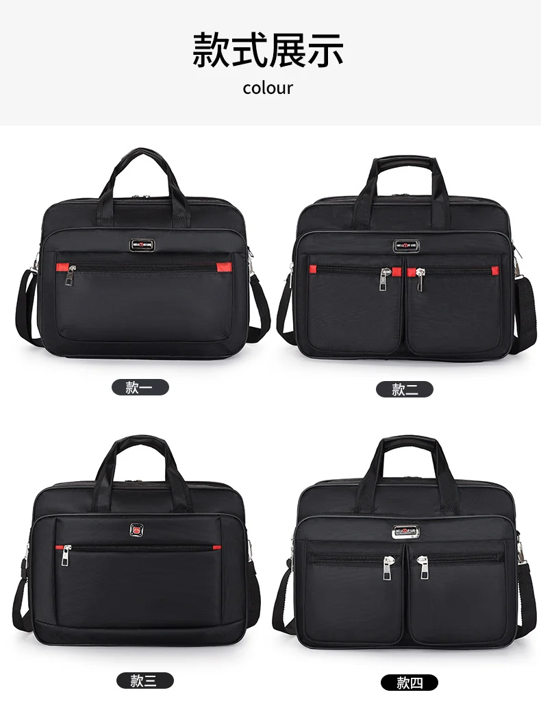 Manufacturer Wholesale Men's Large-Capacity Briefcase Business Trip Laptop Bag Portable Travel Bag Wear-Resistant Business Bag
