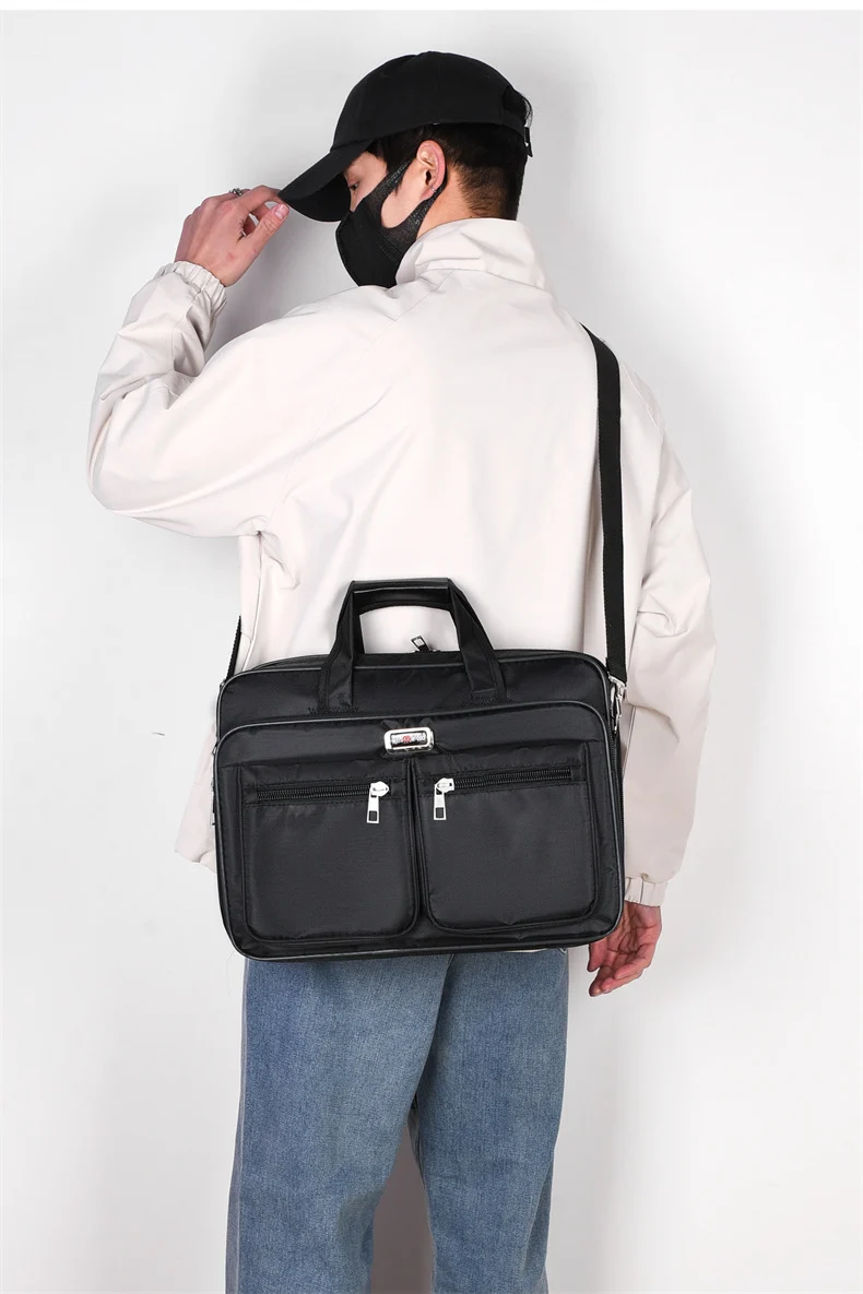 Manufacturer Wholesale Men's Large-Capacity Briefcase Business Trip Laptop Bag Portable Travel Bag Wear-Resistant Business Bag