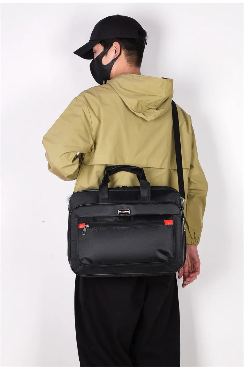 Manufacturer Wholesale Men's Large-Capacity Briefcase Business Trip Laptop Bag Portable Travel Bag Wear-Resistant Business Bag