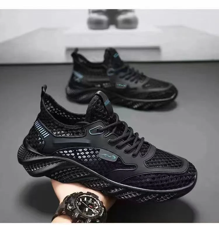 Hollow-Out Leather Shoes for Men, Summer Breathable Soft Leather Low-Top Business Casual Versatile Slip-On Perforated Dad Shoes
