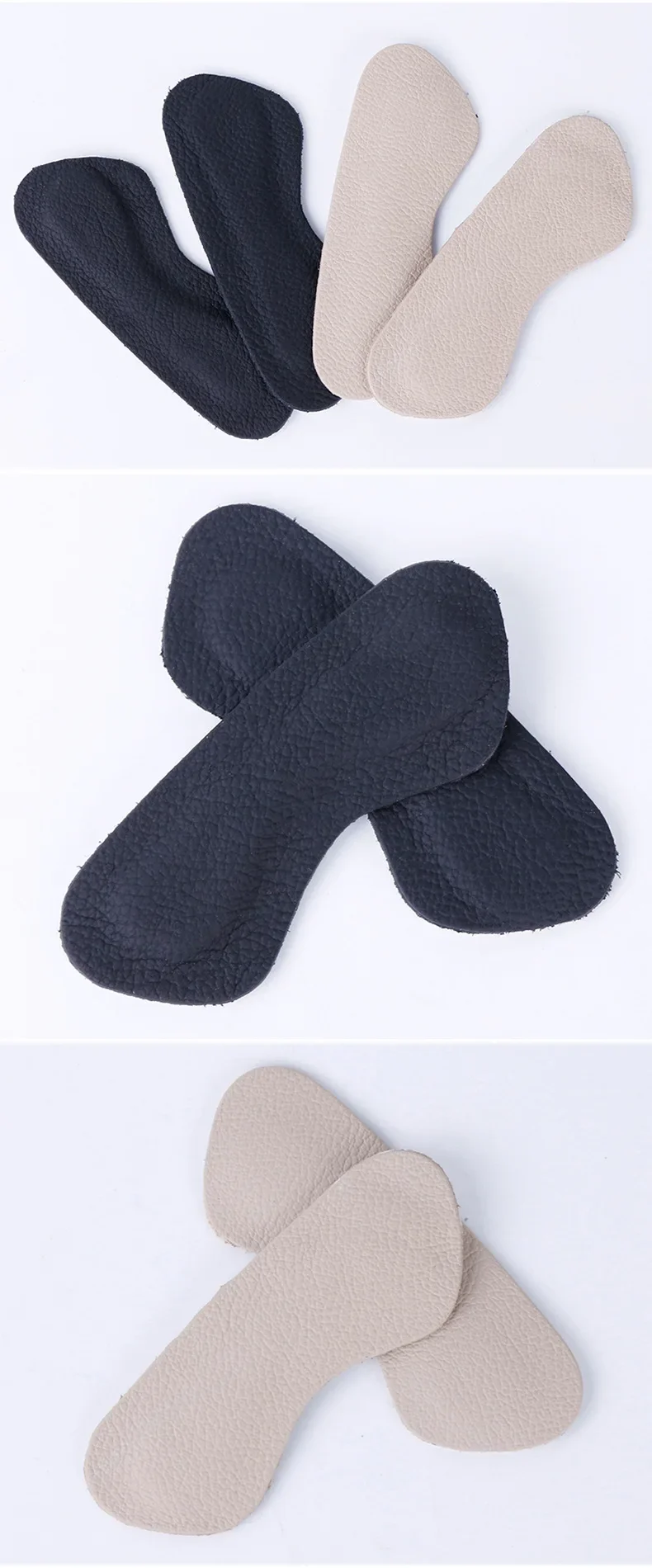 Cowhide Heel Protectors Stickers Sneakers Heels Feet Pads Genuine Leather Non Slip Shoe Pads Foot Pain Relievers Shoes Inserts
