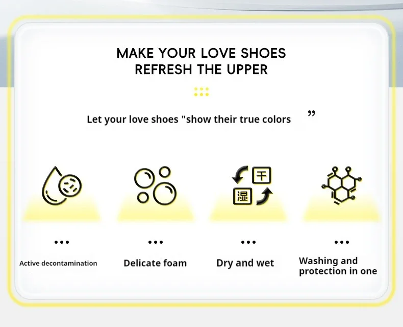 1 set Shoes Cleaner foam dry cleaning suit 150ML Water-Free Foam Sneakers Cleaner Shoe Brush Shoe Cloth Work on White Shoe,Boot
