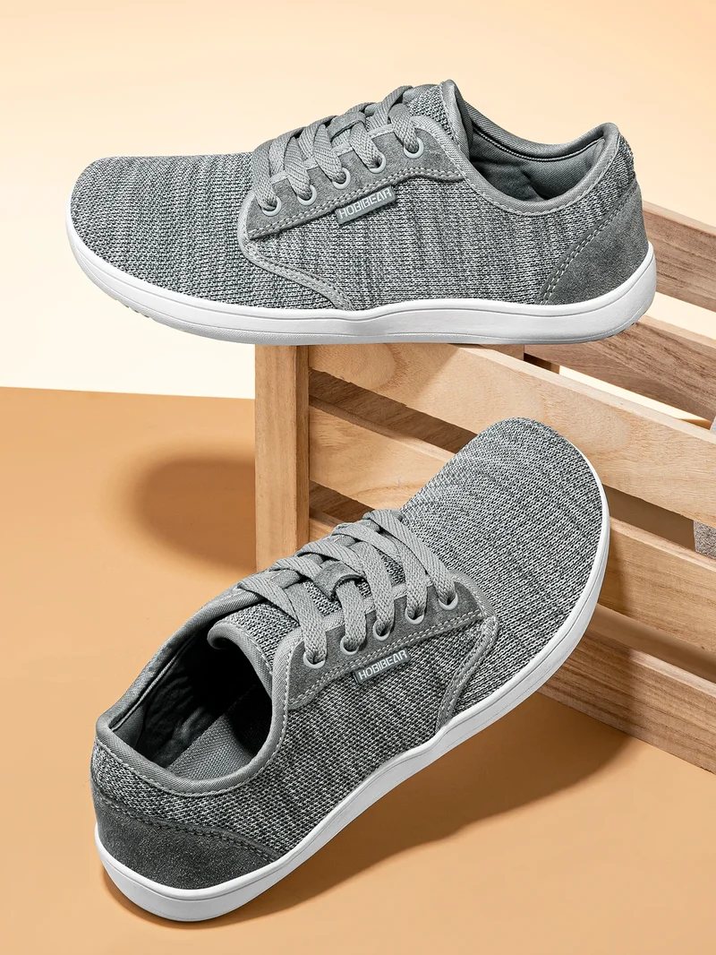 HOBIBEAR Minimalist Barefoot Shoes Unisex Wide Toe Zero Drop Walking Sneakers Mesh Lightweight Breathable Shoes