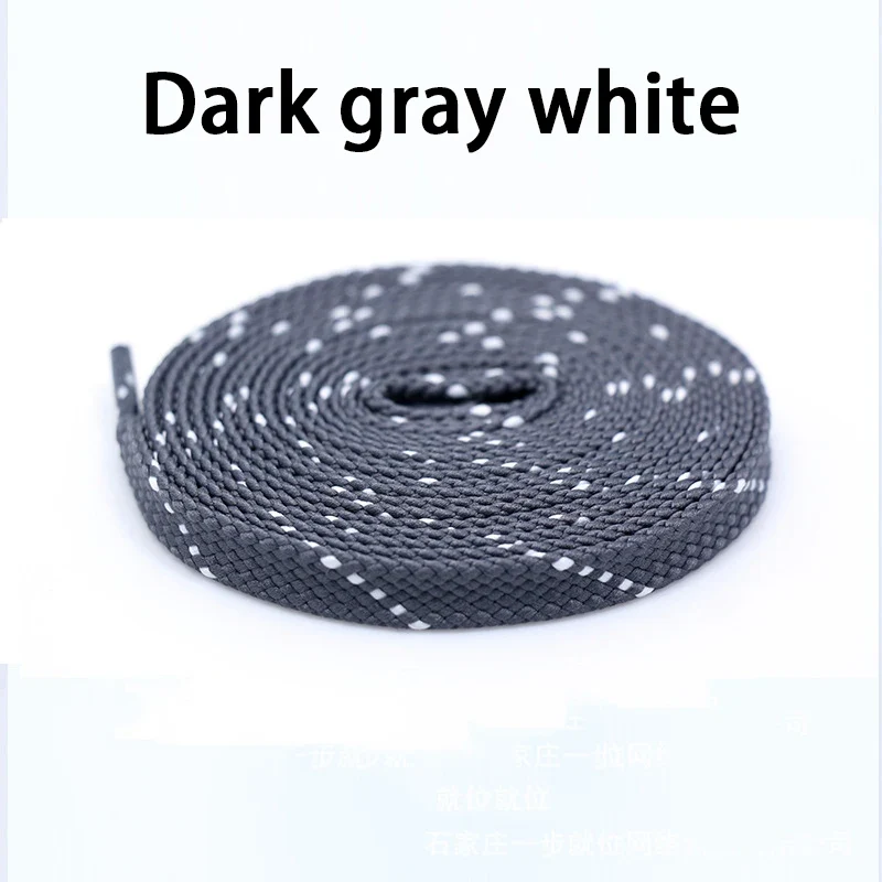 1Pair Mixed Color Shoe Laces Black and White Stripe Double Flat Shoelaces Sneakers Casual Shoes Shoelace