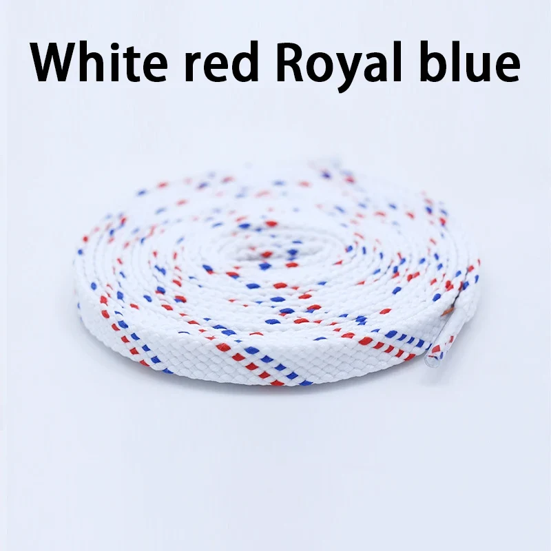1Pair Mixed Color Shoe Laces Black and White Stripe Double Flat Shoelaces Sneakers Casual Shoes Shoelace