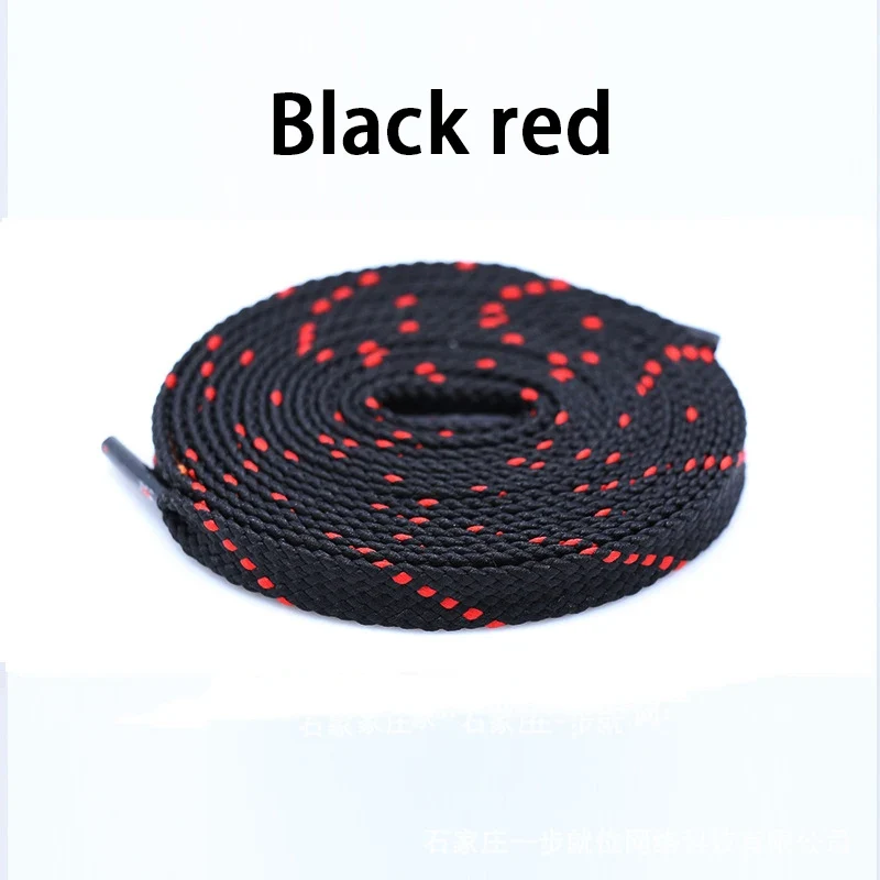 1Pair Mixed Color Shoe Laces Black and White Stripe Double Flat Shoelaces Sneakers Casual Shoes Shoelace