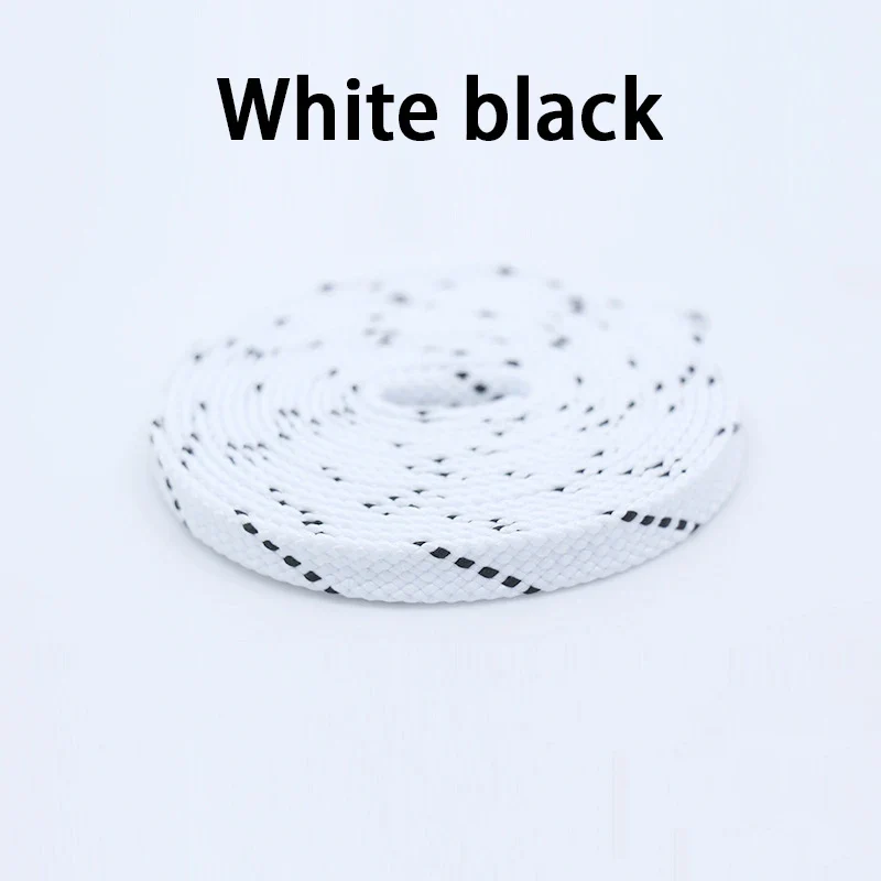 1Pair Mixed Color Shoe Laces Black and White Stripe Double Flat Shoelaces Sneakers Casual Shoes Shoelace