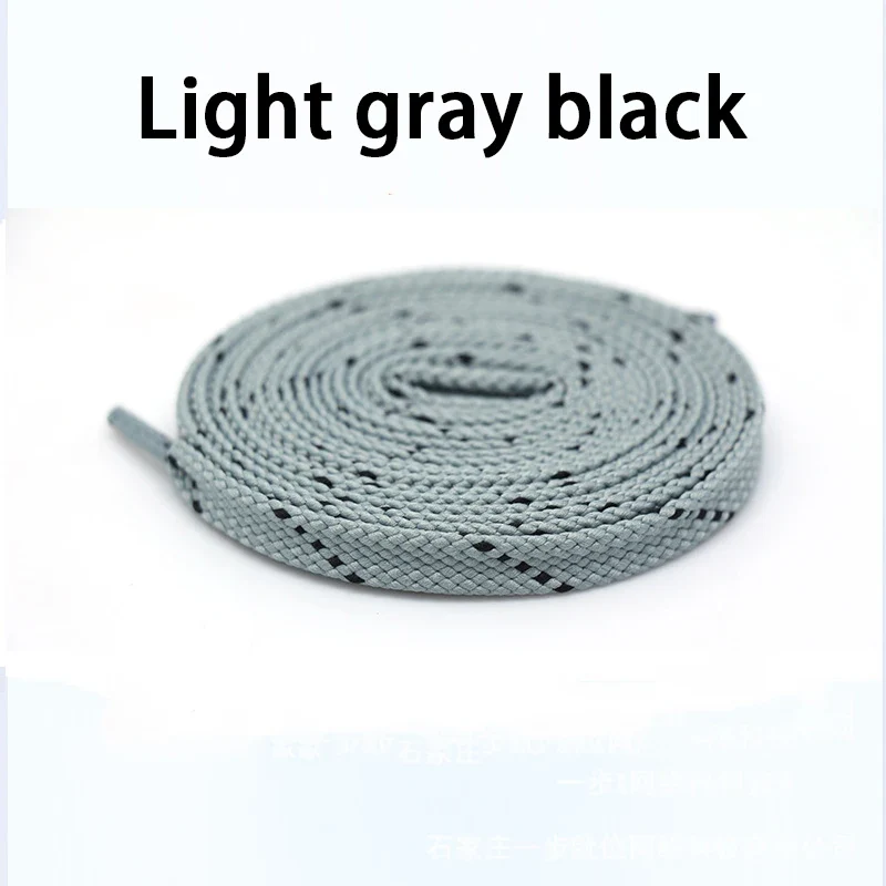 1Pair Mixed Color Shoe Laces Black and White Stripe Double Flat Shoelaces Sneakers Casual Shoes Shoelace